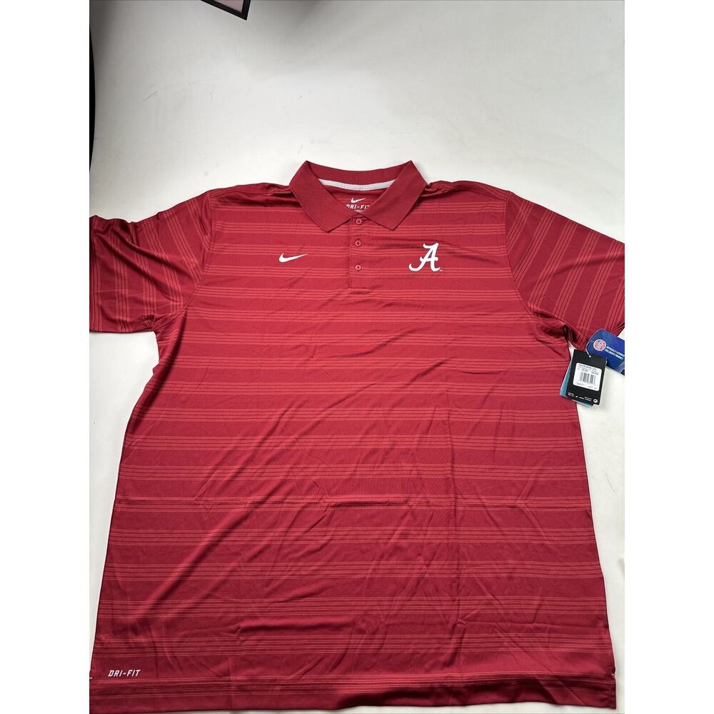 Nike Alabama Crimson Tide Polo Shirt Mens 3XLRed Dri-Fit Football NWT